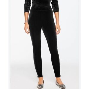NWT J.Crew Womens Black Velvet Leggings High Rise Slim Fit Small